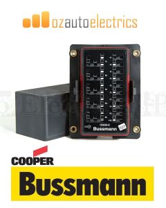 Bussmann 15303-6-6-4 RTMR 15300 Series Rear Terminal Mini Fuse and Relay Box (Single Bussed on Relays)