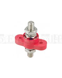 Bussmann JB7723R Red 250A 3/8" Single Stud - Feed Through Stainless Steel Junction Block