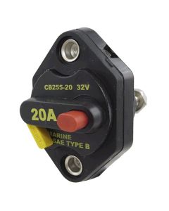 Bussmann 25550-B-1 Circuit Breaker Manual Reset w/ Threaded Mount. 50A 32VDC 