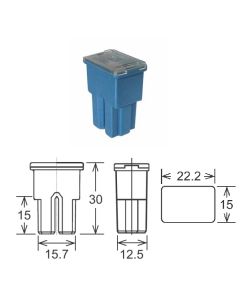 Pal Fuse Female Terminal Large ASF060 Yellow -  60A 32VDC