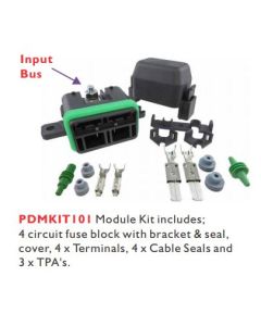 Prolec PDMKIT101 LIttelfuse MTR Series Fused 4 Way Sealed Distribution Module Kit