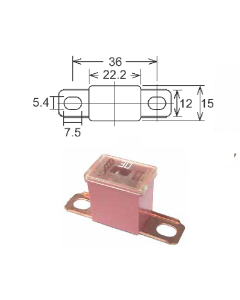 Pal Fuses Male Bent Terminal Small SBF100 Link 100A 32VDC